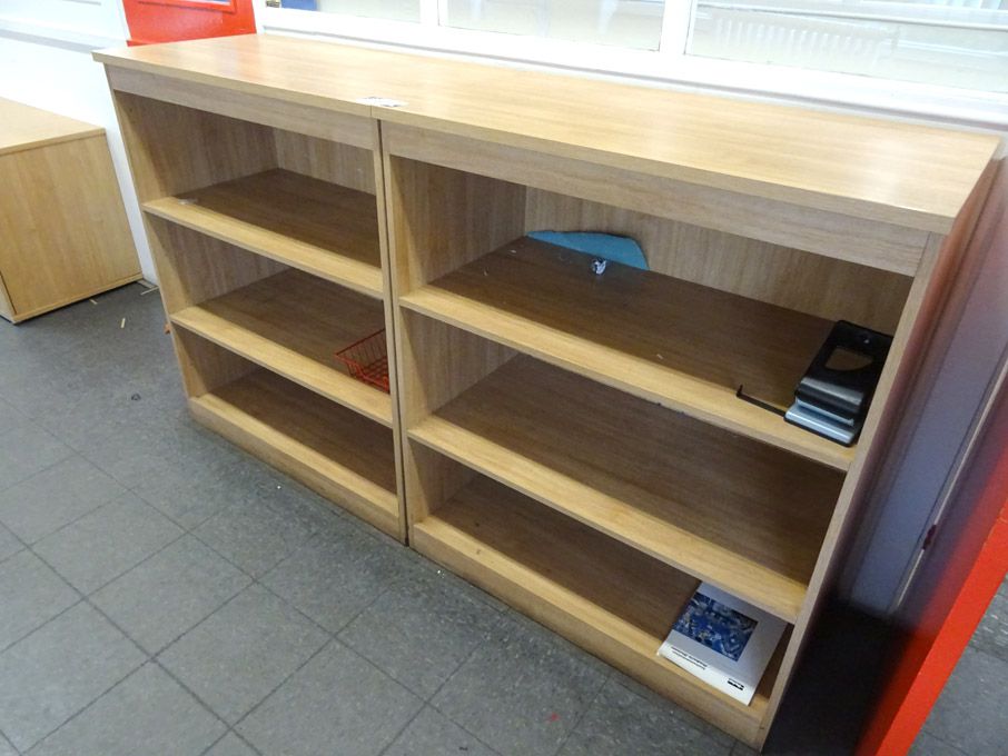 2x maple bookcases, 1000x550x1200mm & 2x maple 2 d...