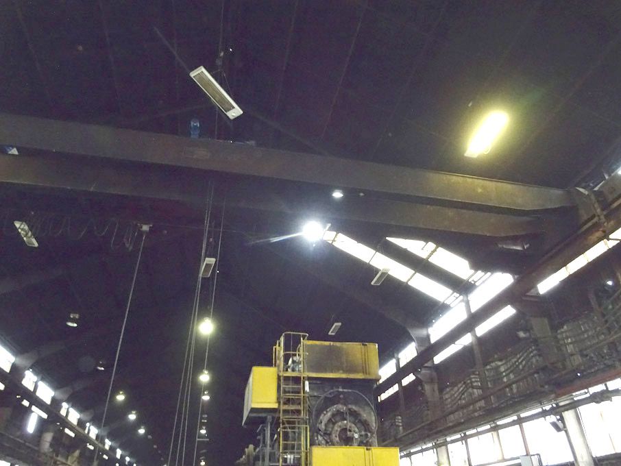 Charles Chapman 10 ton overhead crane, twin girder...