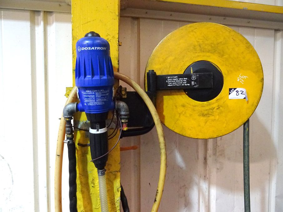 Dosatron coolant mixing pump with retractable reel...