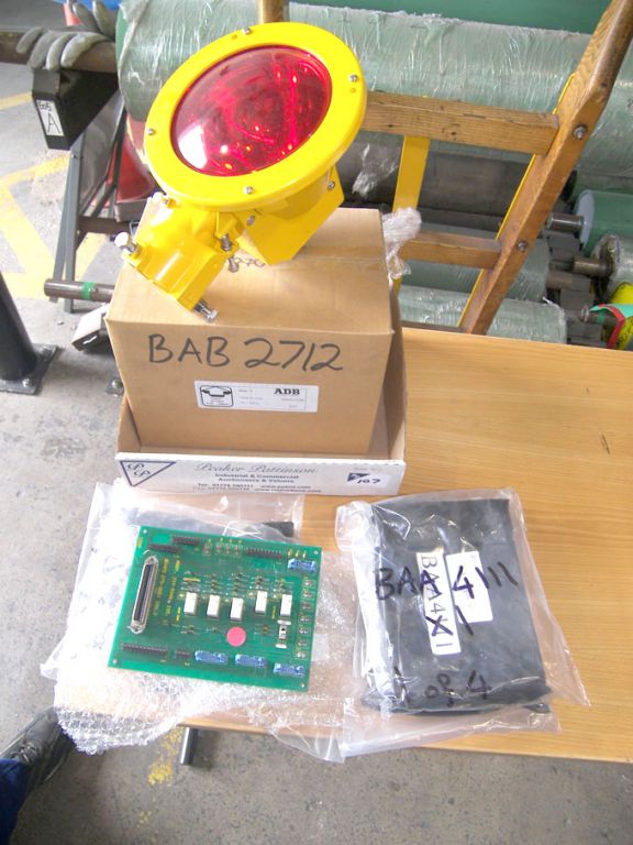 Qty airport equipment spares (packaged & unused) -...
