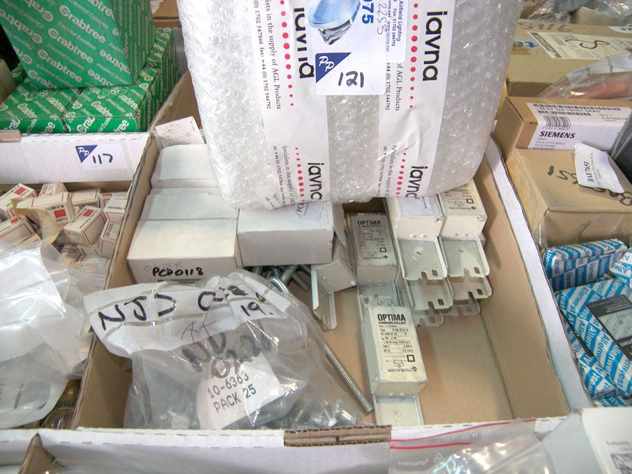 Qty airport equipment spares (packaged & unused) -...
