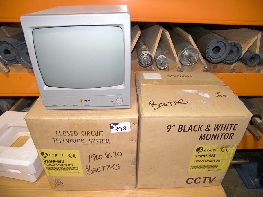 2x ENEO VMM-9/3 black & white video monitors (2005...