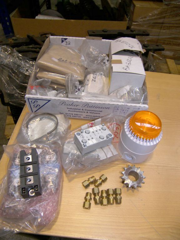 Qty airport equipment spares (packaged & unused) -...