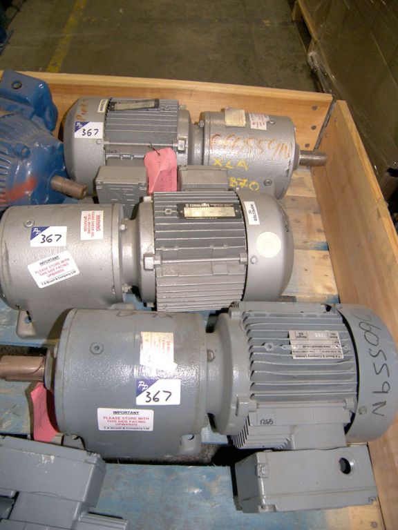 3x Eurodrive motors, 1.1kW, 106rpm (unused)