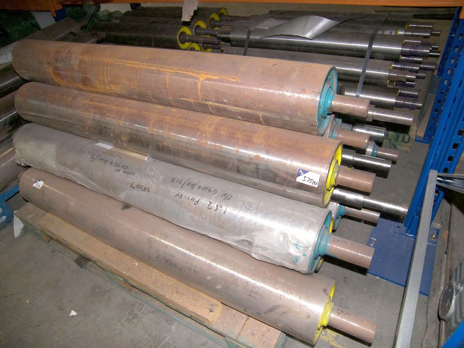 4x steel rollers 170mm dia, 1220mm long (unused)