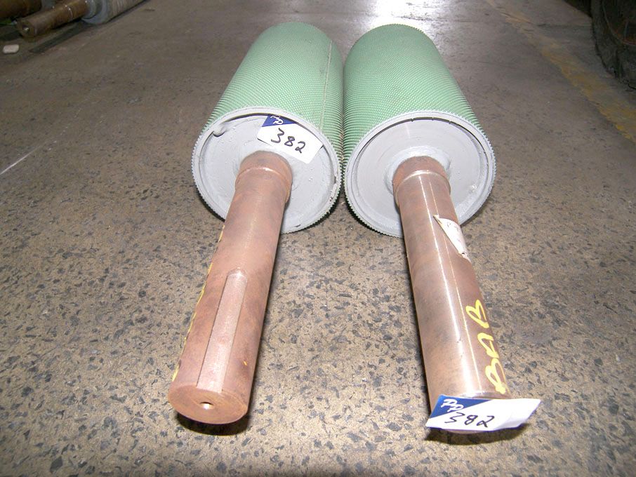 2x metal rollers 140mm dia, 260mm long (unused)