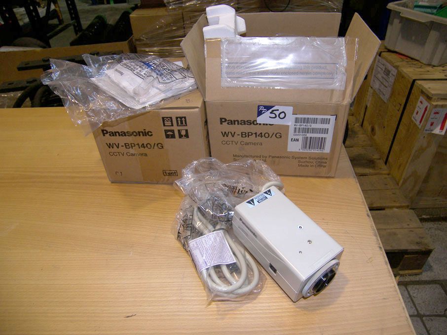 2x Panasonic WVBP140/G CCTV cameras (packaged & un...