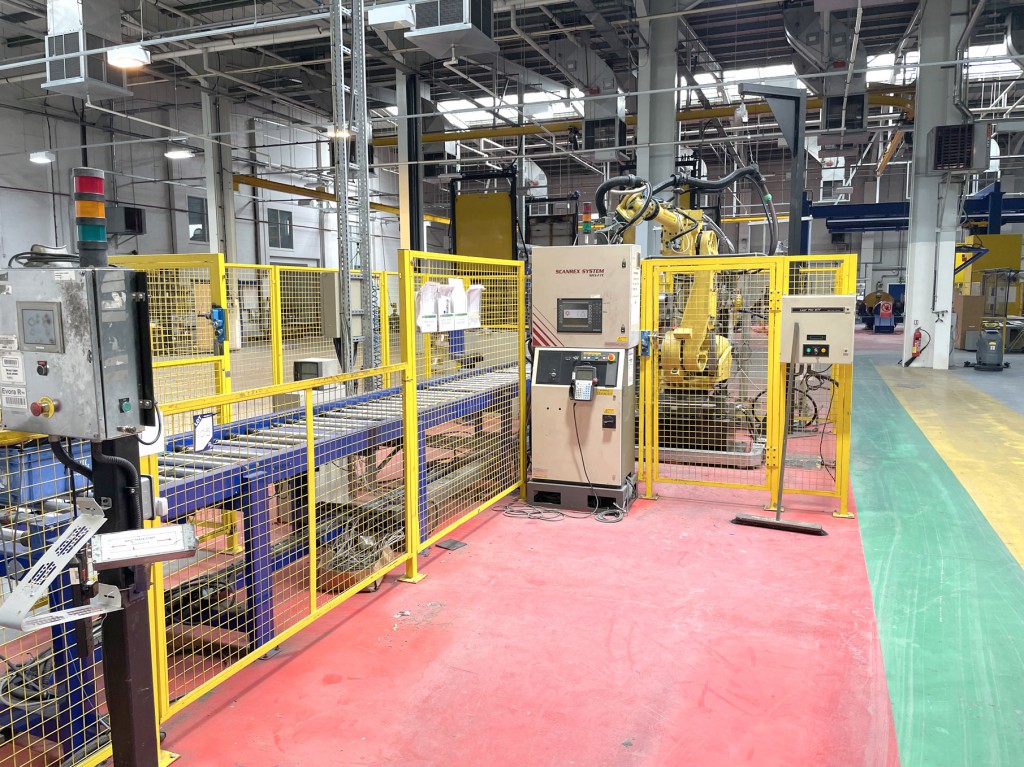 Complete gluing station line with 2x Scanrex Syste...