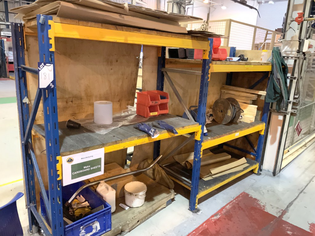 2 bays boltless storage racking, 1500x700x1800mmH