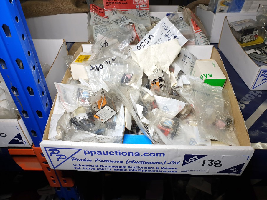 Qty various relays, time delay blocks etc - lot lo...