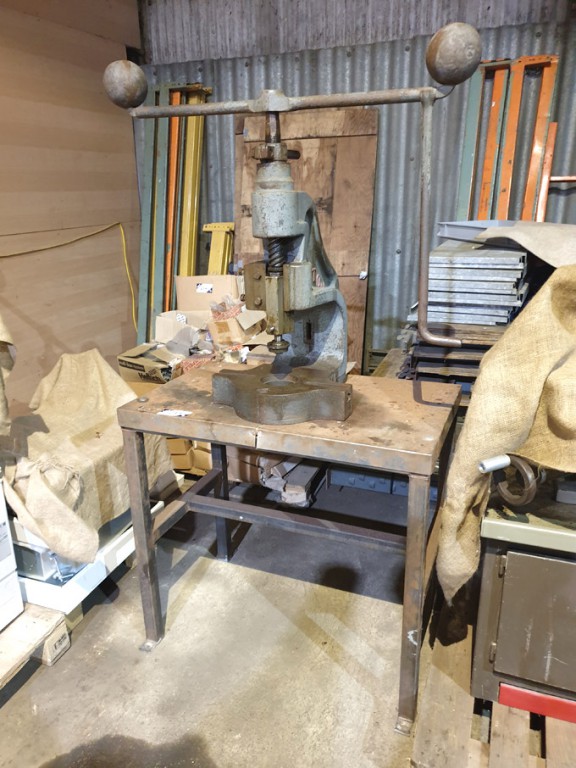 Norton 4DB flypress on stand - lot located at: PP...