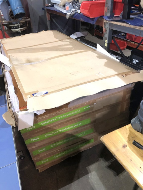 5x Troon LH security doors, 2030x925mm (boxed & un...