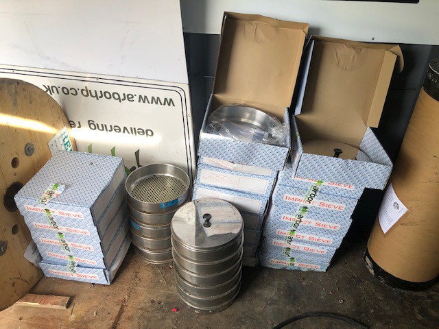 Qty various Impact Test Equipment 300mm dia wood s...
