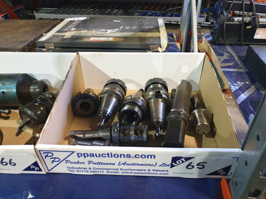 Qty various BT40 collet holders, various turning t...