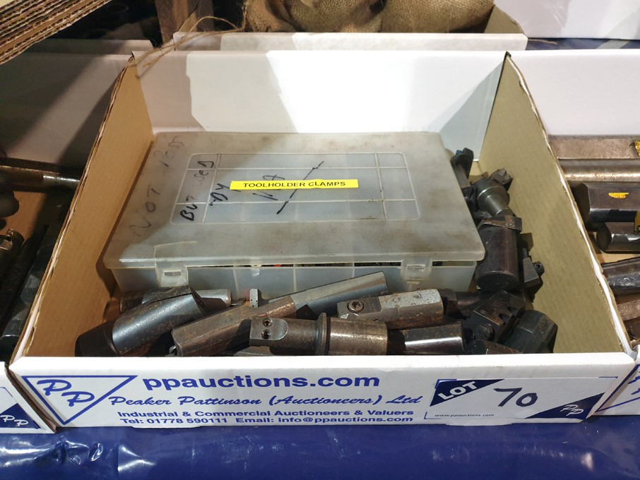 Qty various tip turning tools inc: holder clamps -...