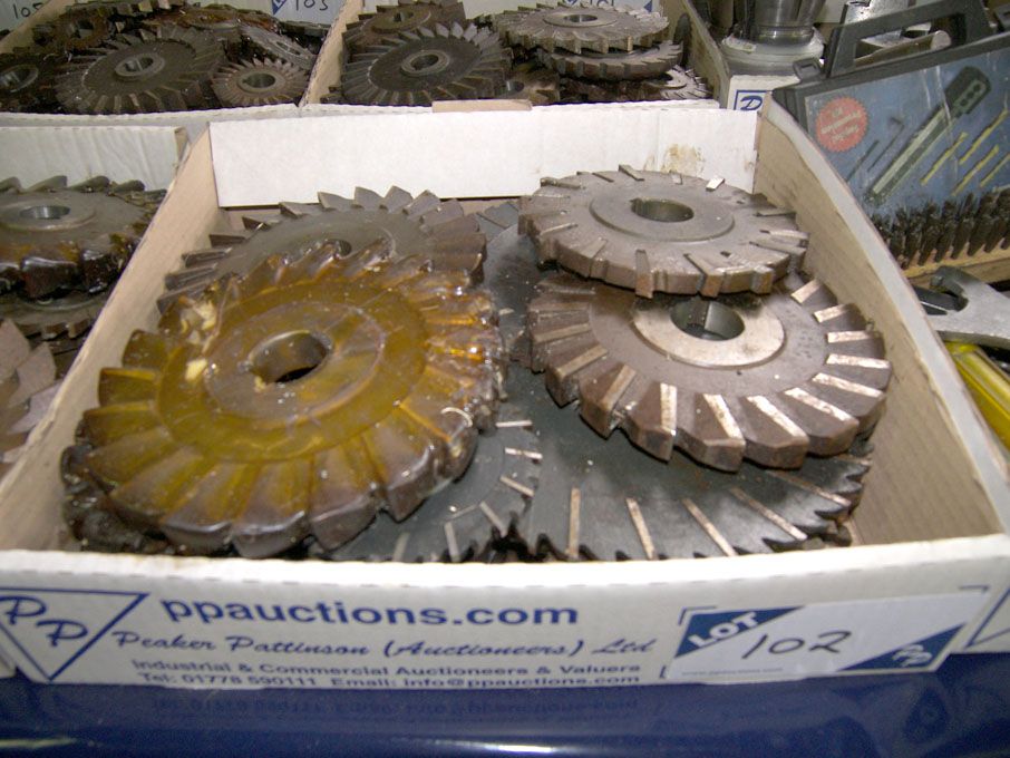 Qty HSS side & face milling cutters to 6" approx -...