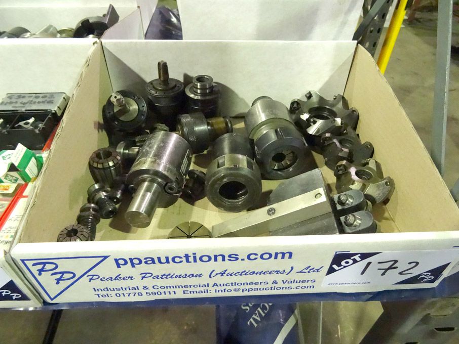 Qty various tool holders, collet holders, collets...
