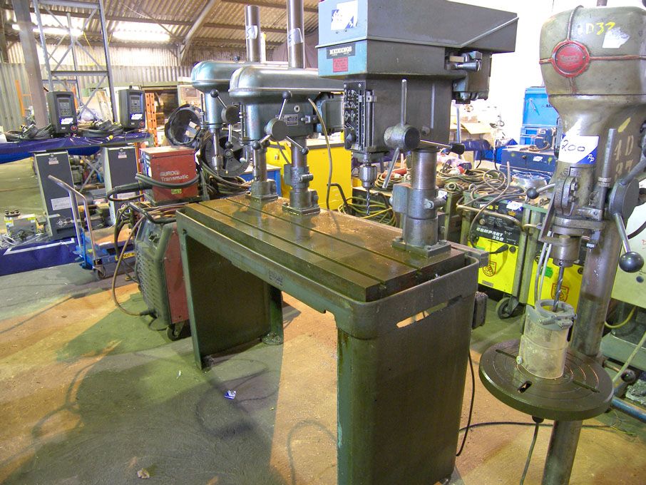 Meddings 3 spindle in line drill, 1300x450mm table...