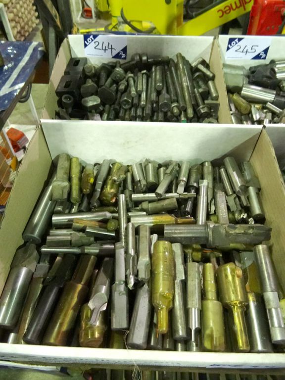 Qty various HSS slot drills, turning tools etc in...