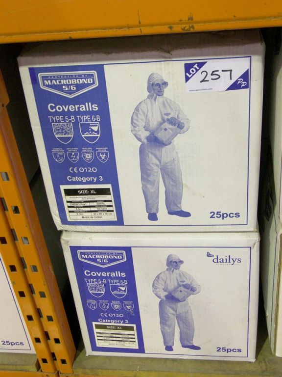 100x XL Macrobond type 5 & 6 coveralls (boxed & un...