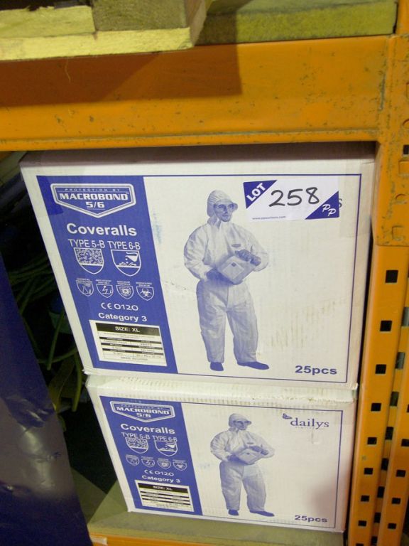 100x XL Macrobond type 5 & 6 coveralls (boxed & un...