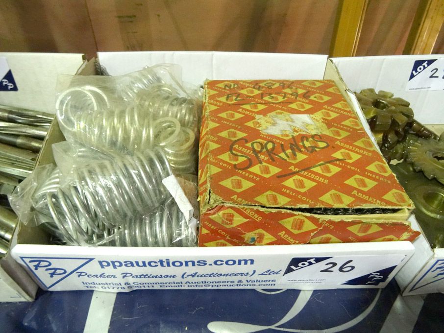 Qty various size springs - lot located at: Aunby,...