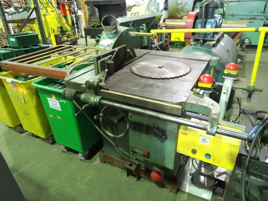 Cooksey table saw, 450mm dia blade, 1000x700mm tab...