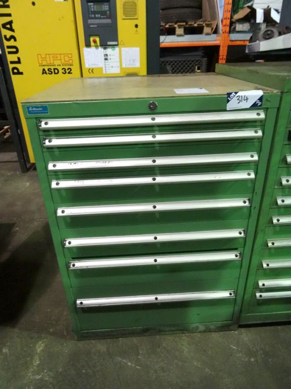 Hoffmann 8 drawer storage cabinet - lot located at...