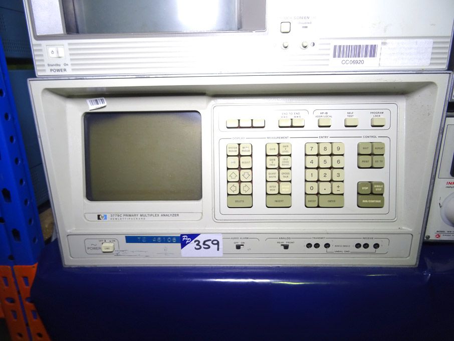 HP 3779C primary multiplex analyser - lot located...