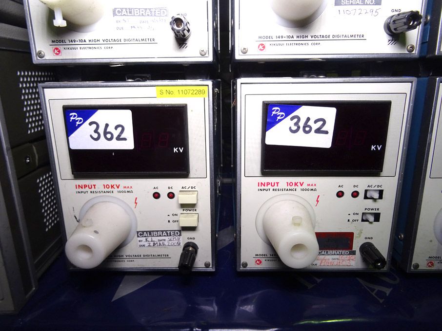 2x Kikusui 149-10A high voltage digital meters - l...