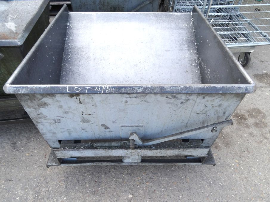 FSE mobile forkable tipping skip, 900x1050x640mm -...