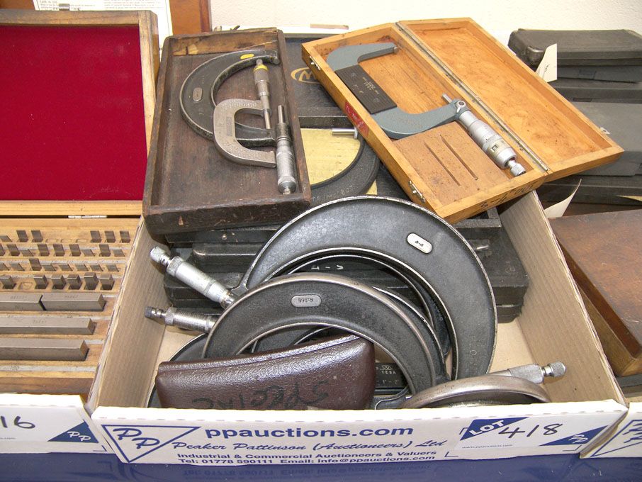 Qty Moore & Wright, Starrett etc micrometers to 5-...
