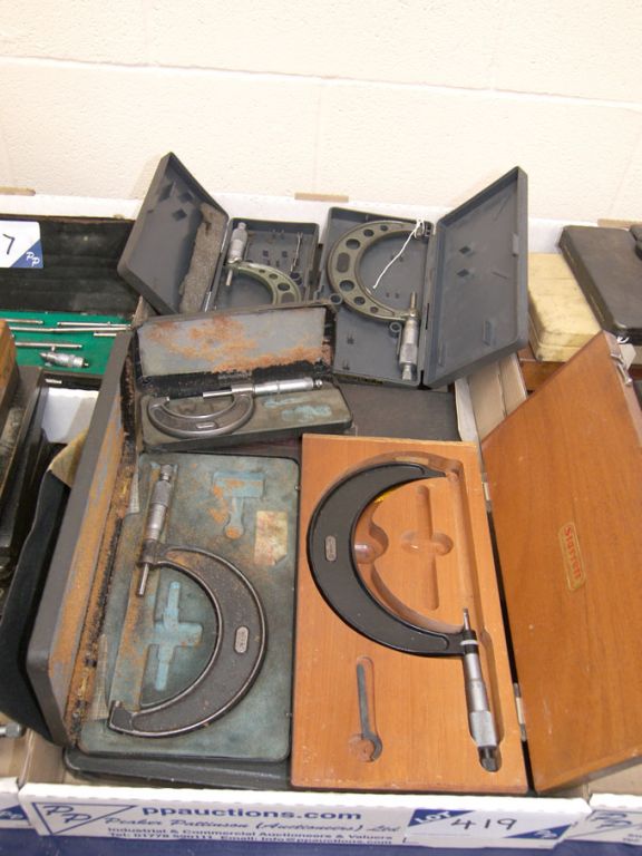 Qty Moore & Wright, Starrett etc micrometers to 5-...