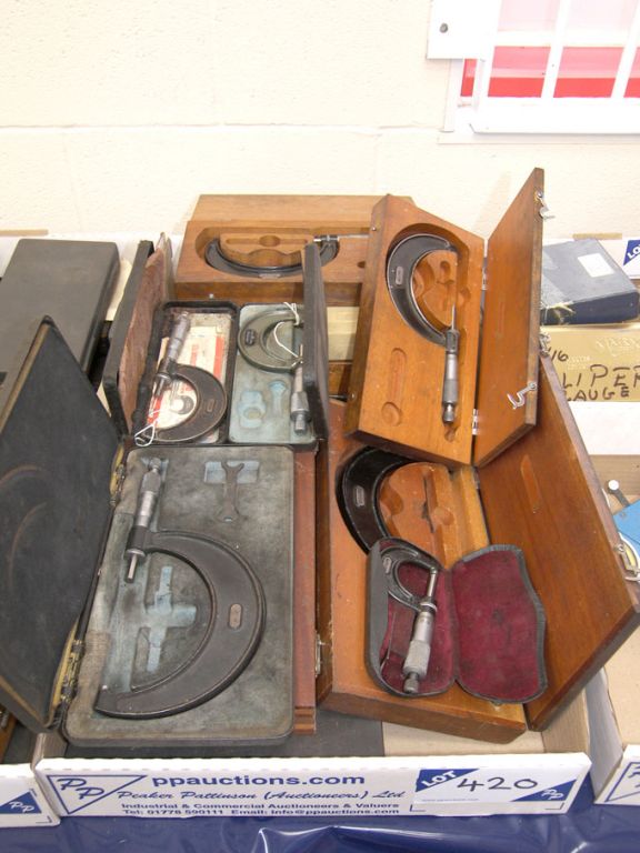 Qty Moore & Wright, Starrett etc micrometers to 7-...