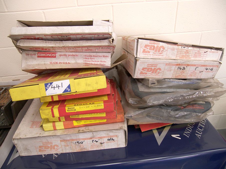 Qty various Starrett, Simonds etc bandsaw blades (...