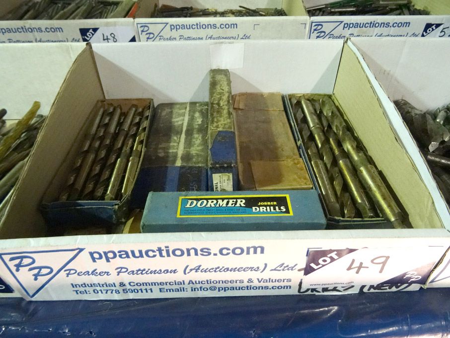 Qty various USA taper shank drills to 37/64" appro...