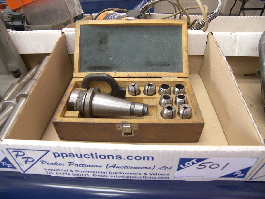 40 int taper collet chuck & Qty collets - Equipmen...
