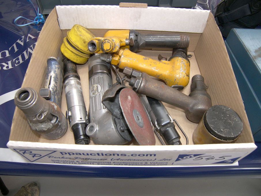 Qty Ingersoll Rand etc pneumatic disc grinders, dr...