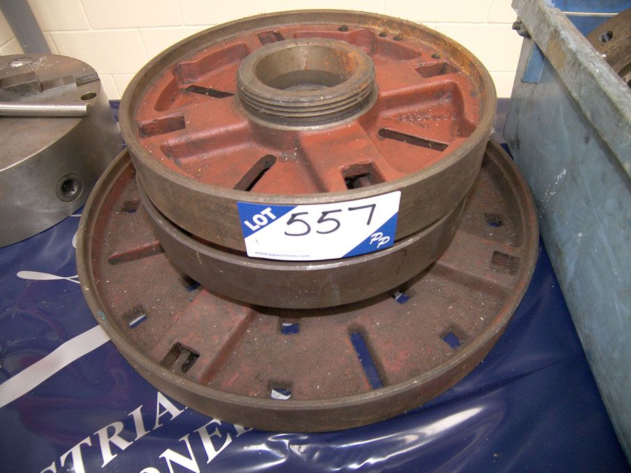 3x LO lathe face plates to 18" dia approx - Equipm...