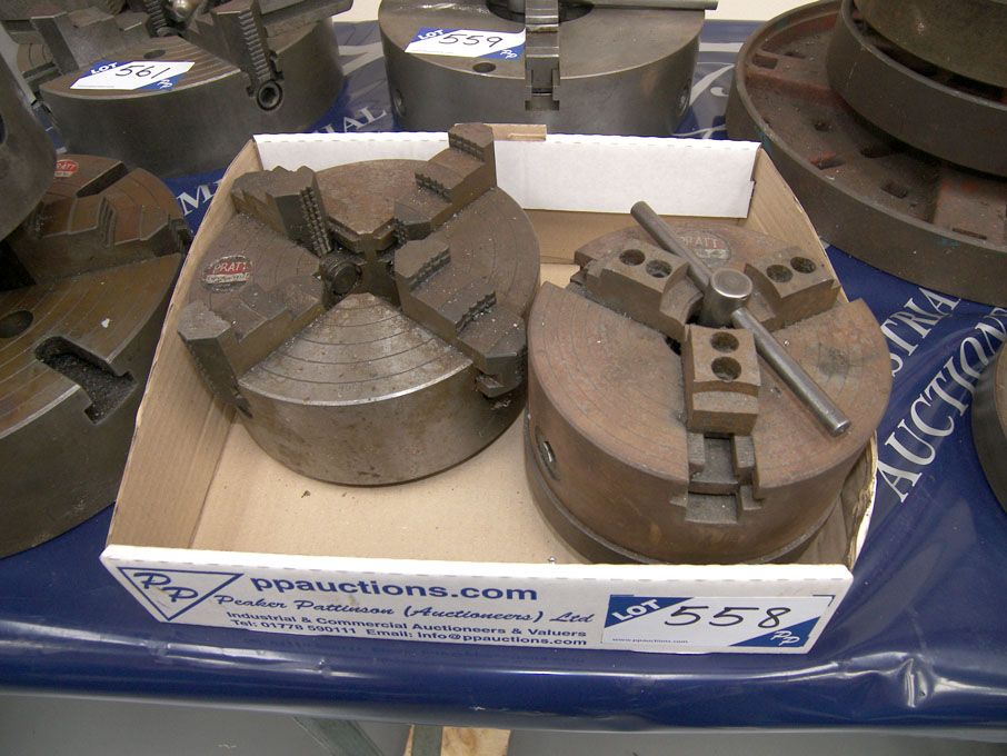 Pratt 200mm 4 jaw chuck & Pratt 160mm 3 jaw chuck...