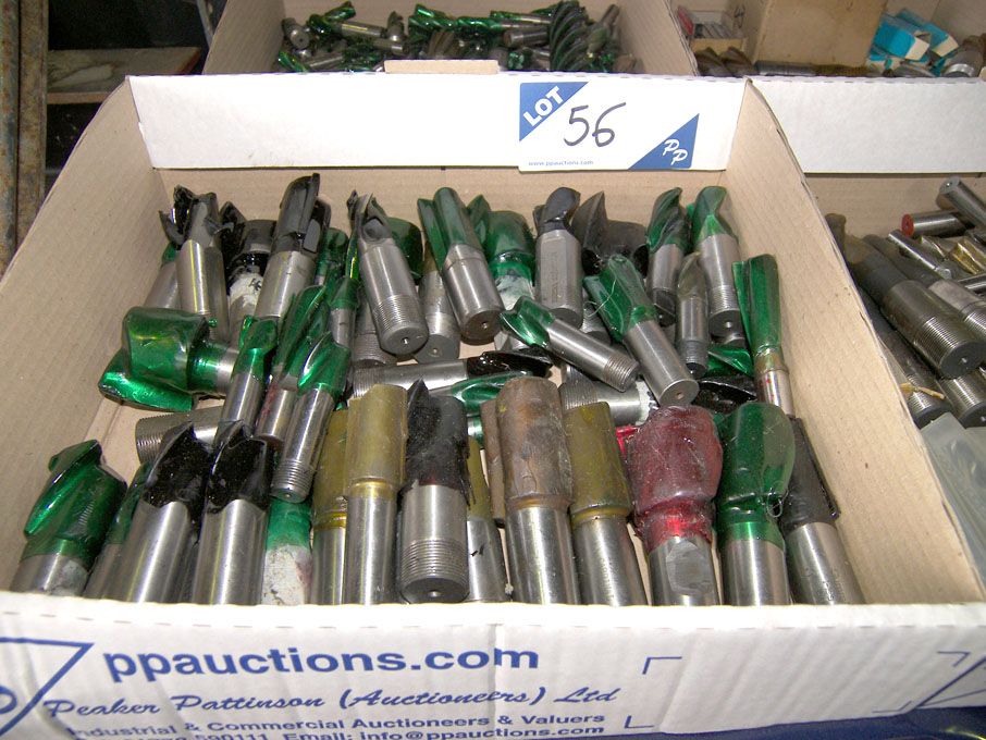 Qty HSS end mills to 1 3/8" approx (unused) - Equi...