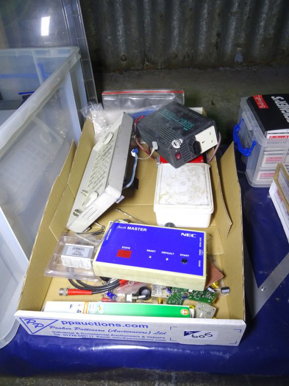 Qty various electrical spares inc: Moore power con...