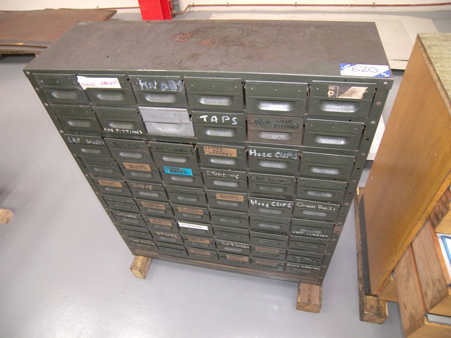 Multi compartment metal storage cabinet with conte...