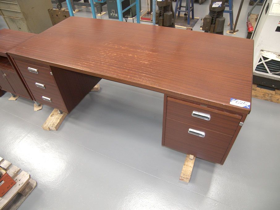 President 1800x840mm mahogany double pedestal desk...