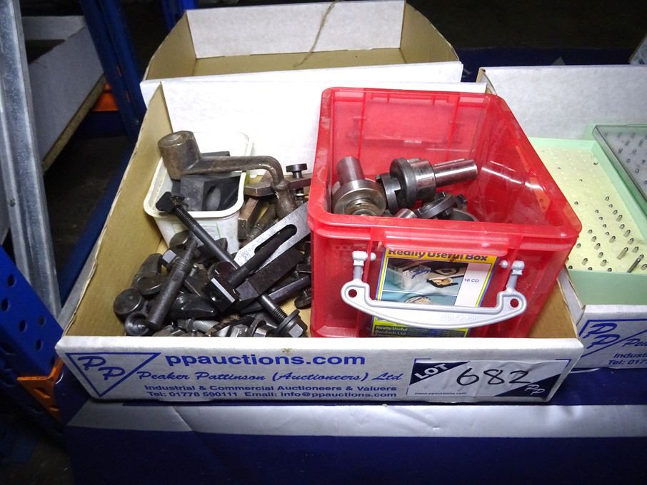 Qty various clamping bits, tool holders etc - lot...