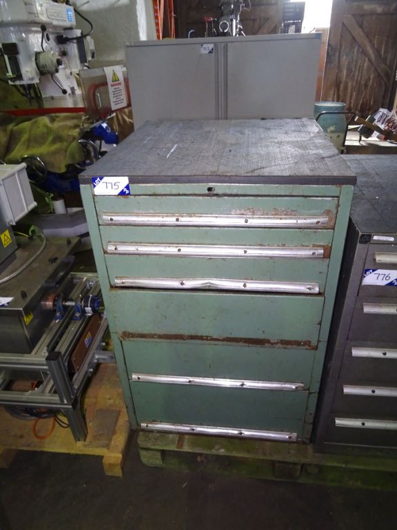 6 drawer metal storage cabinet, 700x800x1100mm - l...