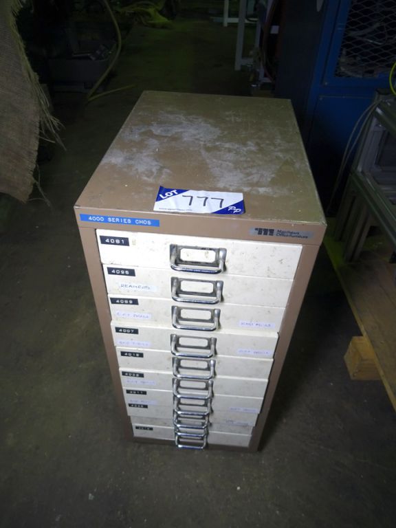 10 drawer filing cabinet, 280x400x670mm - lot loca...