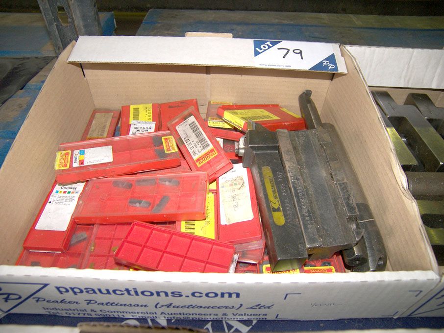 Qty Sandvik etc tips, turning & boring tools - Equ...