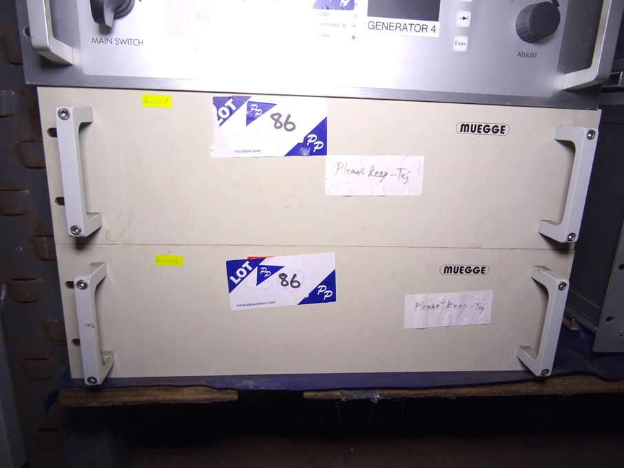 2x Muegge rack mounted control panels - lot locate...