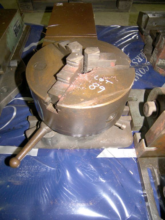 200mm dia 3 jaw chuck on stand - Equipment located...